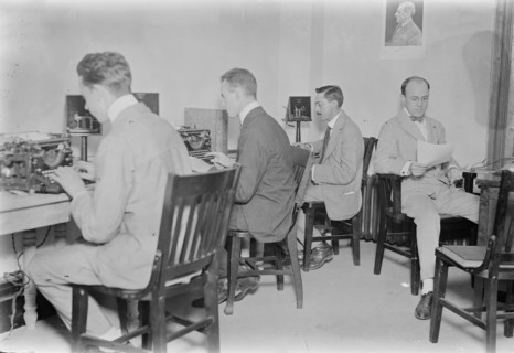 Telegraph Room, Dem. Nat Comm'ee, between c1915 and c1920. Creator: Bain News Service.