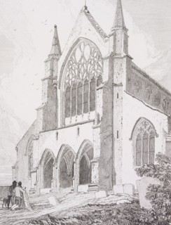 West end of Snettisham Church, Norfolk, 1815. Creator: John Sell Cotman.