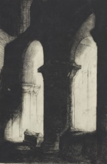 Winchester Cathedral, 1925. Creator: David Young Cameron.