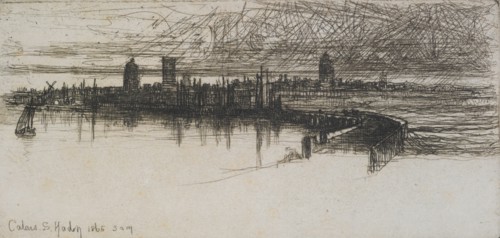 Little Calais Pier, 1865. Creator: Francis Seymour Haden.
