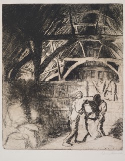 Filling sacks, 1912. Creator: George Clausen.