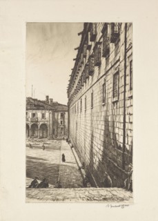 The Convent of San Payo, Santiago de Compostela, Spain, 1929. Creator: David Muirhead Bone.