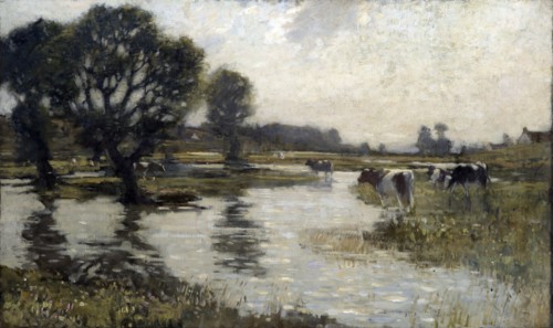 Flooded meadows, (c1920s). Creator: Bertram Priestman.