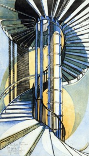 The Tube staircase, 1929. Creator: Cyril Edward Power.