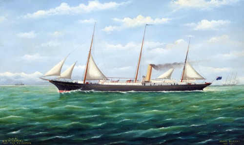N.Z.G. S.S. Hinemoa off the Kaikouras, NZ, 1911. Creator: Frank Barnes.
