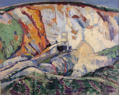 The chalk cliff, 1918. Creator: Frederick James Porter.