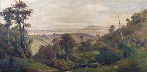 Dunedin from Pine Hill, c1900s. Creator: George William Carrington.