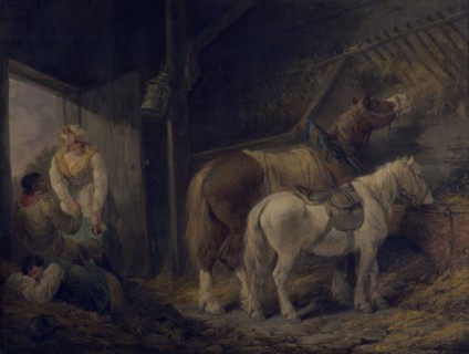 A carrier's stable, 1791. Creator: George Morland.