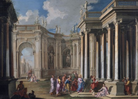 Christ at  the Temple, 17th Century. Creator: Giovanni Ghisolfi.