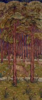 Embroidery, 'The Deer Forest', 1905. Creator: Jane Cory.
