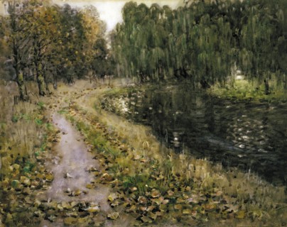 Riverside, autumn,  c1930. Creator: Margaret Stoddart.