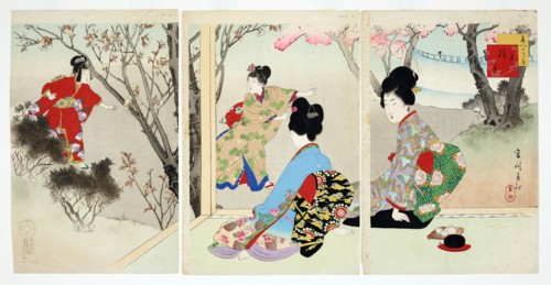 Bijin Junikagetsu (Beauties in the twelve months): March, 1898. Creator: Shuntei Miyagawa.