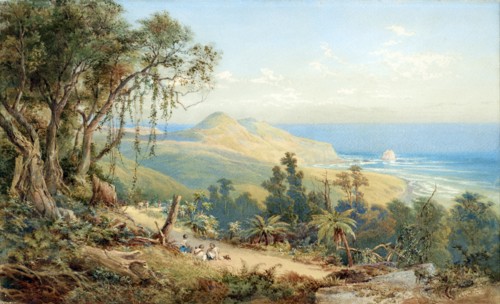 Sandfly Bay, Otago, c1879. Creator: Nicholas Chevalier.