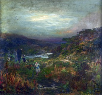 Landscape with figures, 1912. Creator: Petrus van der Velden.
