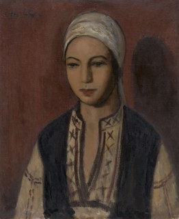 Girl in a peasant blouse,  c1923. Creator: Raymond McIntyre.
