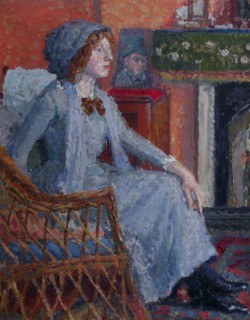 The artist's wife, Mornington Crescent, 1911. Creator: Spencer Gore.