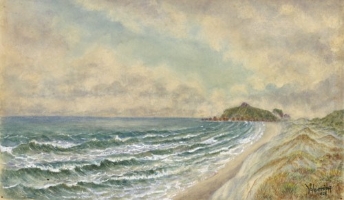 Nine mile beach looking North from Totara, 1928. Creator: William Francis Herring.
