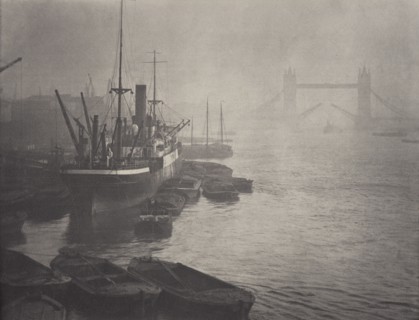 London Pool - a November morn, 1920s. Creator: Harry Moult.