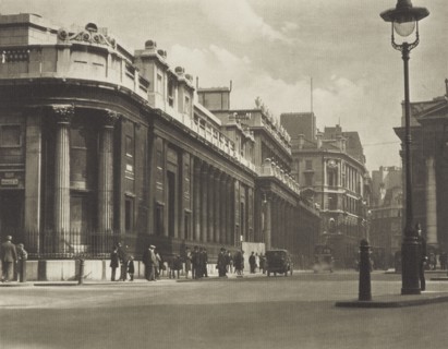[Princes Street corner]. From the album: Photograph album - London, 1920s. Creator: Harry Moult.