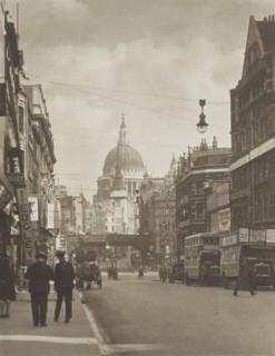 Fleet Street. From the album: Photograph album - London, 1920s. Creator: Harry Moult.