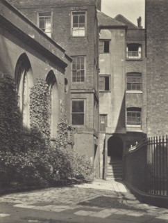 A corner in Clifford's Inn. From the album: Photograph album - London, 1920s. Creator: Harry Moult.