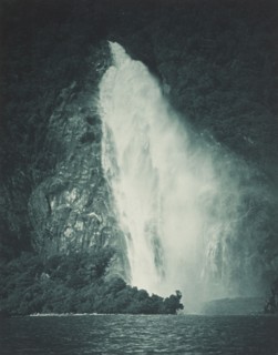 The Bowen Fall, Milford Sound. From the album: Record Pictures of New Zealand, 1920s. Creator: Harry Moult.