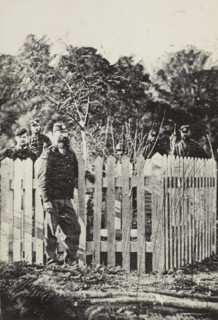 Soldiers Near Graves, Opepe, circa 1869. Creator: Unknown.