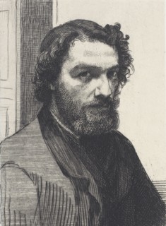 Portrait of Alphonse Legros, 1861. Creator: Felix Bracquemond.