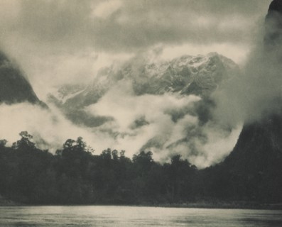 Mountain mists, Lake Ada, Milford Sound, 1920s. Creator: Harry Moult.