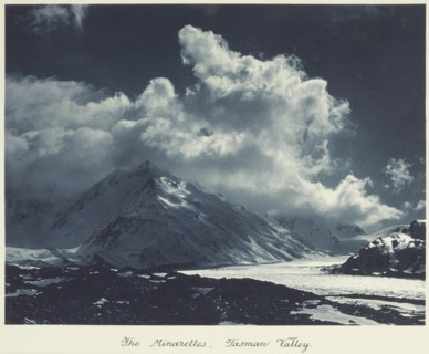 The Minarettes, Tasman Valley. From the album: Camera Pictures of New Zealand, 1920s. Creator: Harry Moult.