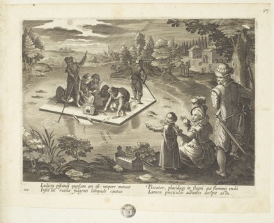 Venationes ferarum, avium, piscium (Hunts of wild animals, birds and fish). Plate 101, 1596. Creator: Hans Collaert the Younger.
