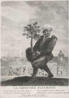 Le Jardinier Fleuriste (The gardener),  1749-1797. Creator: Jean-Charles Levasseur.