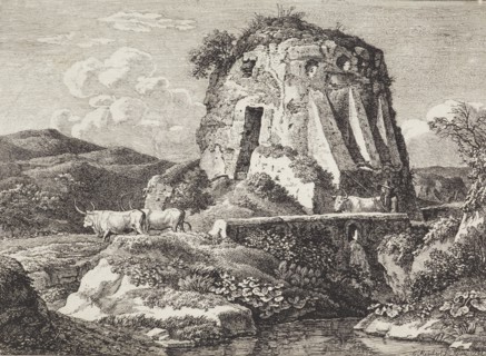 Ancient tomb in Via Nomentana, 1792. Creator: Johann Christian Reinhart.