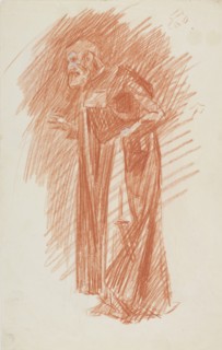 Untitled [Study of a standing monk],  c.1980. Creator: Karl Sim.