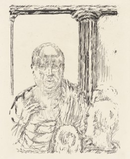 Man talking to others by a column. Creator: Pierre Bonnard.