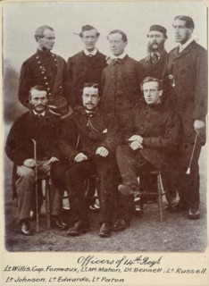 Officers of 14th Regt. - Willis, Ferneaux, McMahon, Dr Bennett, Russell, Johnson, Edwards..., c.1900 Creator: William Francis Gordon.