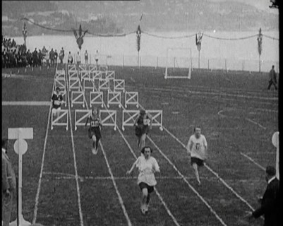 Female Athletes at the Women's World Games Hurdles, 1922. Creator: British Pathe Ltd.