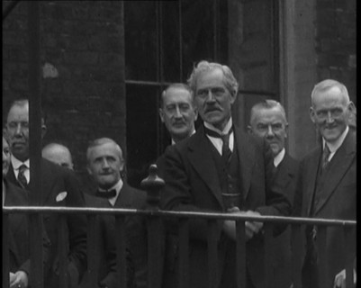 Ramsay MacDonald's Labour Government Gathering on a Balcony, 1929. Creator: British Pathe Ltd.
