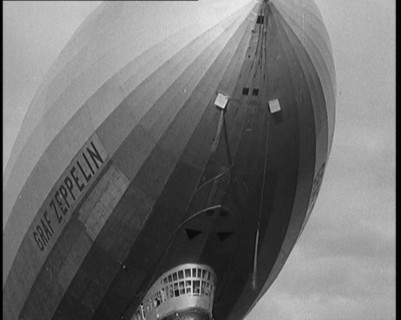 Graf Zeppelin flying overhead, 1929. Creator: British Pathe Ltd.