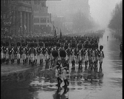 Soldiers in Uniform Dress Parading in Washington, DC for the Inauguration of President..., 1929. Creator: British Pathe Ltd.