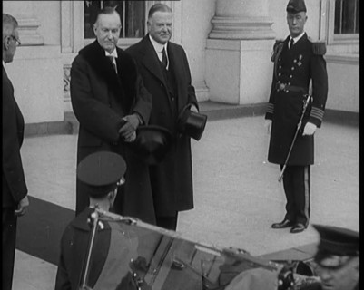 Former President Calvin Coolidge and President Herbert C Hoover at the Inauguration of..., 1929. Creator: British Pathe Ltd.