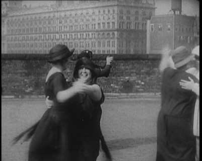 A Group of Plus Size Female Civilians Dancing on a Beach, 1920. Creator: British Pathe Ltd.
