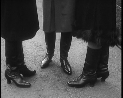 Close up Shot of Female Leather Boots, 1920. Creator: British Pathe Ltd.