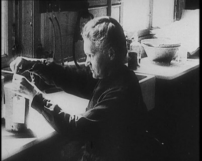 Marie Sklodowska Curie, the Famous Physicist and Chemist, in Her Laboratory, 1920. Creator: British Pathe Ltd.