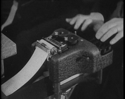 American Civilians Operating Stenotypes During the Lindbergh's Kidnapping Case Trial, 1930s. Creator: British Pathe Ltd.