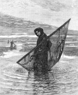 A Shrimper, by L. Smythe, in the winter exhibition at the French Gallery, Pall-Mall, 1868. Creator: W Thomas.