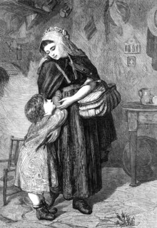 May I Go With You? by F. Shields, Winter Exhibition, Society of Painters in Water Colours, 1868. Creator: Unknown.