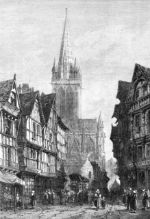 St. Pierre, Caen, by S. Read, in the exhibition of the Society of Painters in Water-Colours, 1868. Creator: William James Palmer.