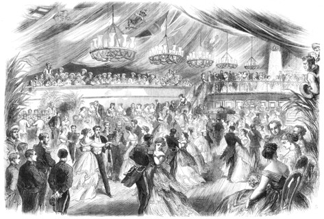 Ball on board H.M.S. Royal Alfred, the flagship of Admiral Sir R. Mundy, at Barbadoes, 1868. Creator: Unknown.