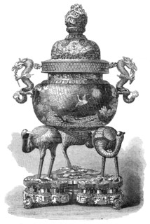 Chinese vase, purchased by the King of the Belgians, 1869. Creator: Unknown.